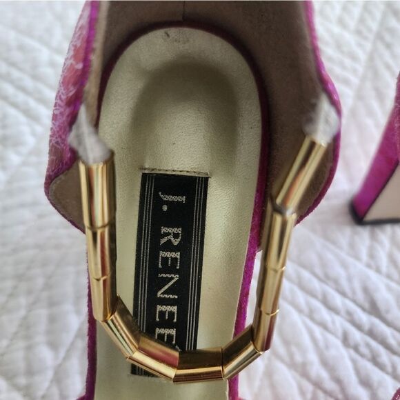 J.Renee Vintage Beautiful! tornasol hot pink elastic band heels - Picture 6 of 16